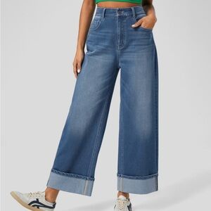 Halara Wide-Leg Blue Jeans